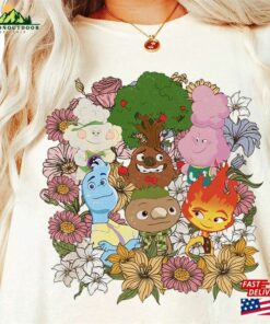 Disney Pixar Elemental Floral Shirt 2023 Ember Wade Clod Grale Sweatshirt Unisex