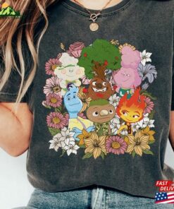 Disney Pixar Elemental Floral Shirt 2023 Ember Wade Clod Grale Sweatshirt Unisex
