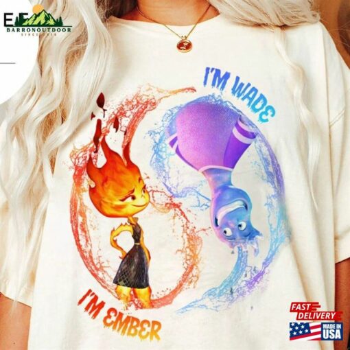 Disney Pixar Elemental I’m Wade Ember Couple Shirt Hoodie Unisex