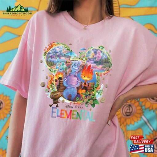 Disney Pixar Elemental Mickey Head Shirt 2023 Ember Wade Clod Grale Hoodie Classic