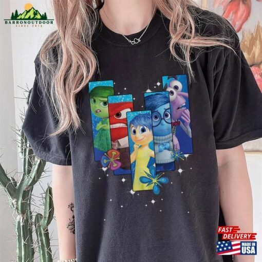 Disney Pixar Inside Out Group Shot Line Up Graphic T-Shirt Movie All Characters Trip Shirt Hoodie Sweatshirt