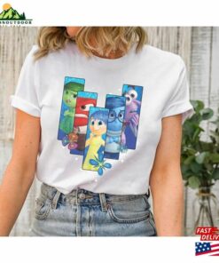 Disney Pixar Inside Out Group Shot Line Up Graphic T-Shirt Movie All Characters Trip Shirt Hoodie Sweatshirt