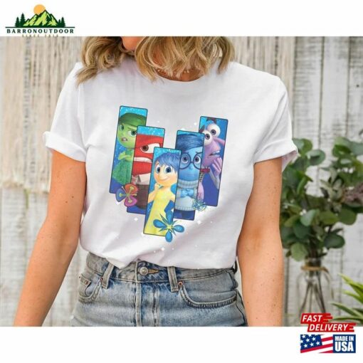 Disney Pixar Inside Out Group Shot Line Up Graphic T-Shirt Movie All Characters Trip Shirt Hoodie Sweatshirt