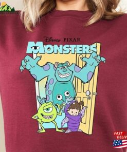 Disney Pixar Monsters Unisex Shirt Inc Sweatshirt Disneyland Vacation Family Hoodie