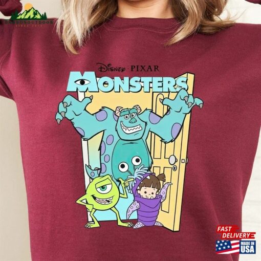 Disney Pixar Monsters Unisex Shirt Inc Sweatshirt Disneyland Vacation Family Hoodie