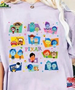 Disney Pixar Movie All Characters Comfort Color Shirt Disneyland Family Trip 2023 T-Shirt Hoodie Classic