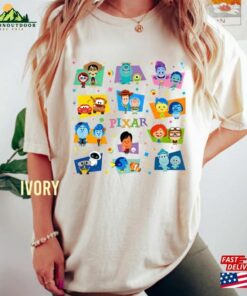 Disney Pixar Movie All Characters Comfort Color Shirt Disneyland Family Trip 2023 T-Shirt Hoodie Classic