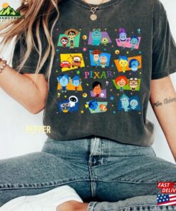 Disney Pixar Movie All Characters Comfort Color Shirt Disneyland Family Trip 2023 T Shirt Hoodie Classic 3