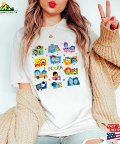 Disney Pixar Movie All Characters Comfort Color Shirt Disneyland Family Trip 2023 T Shirt Hoodie Classic 4