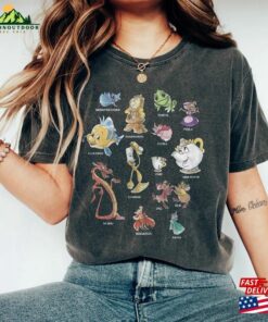 Disney Pixar Movie All Characters Comfort Color Shirt T-Shirt Disneyland Family Trip 2023 Sweatshirt Unisex