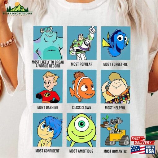 Disney Pixar Shirt Movie Comfort Shirts Unisex Classic