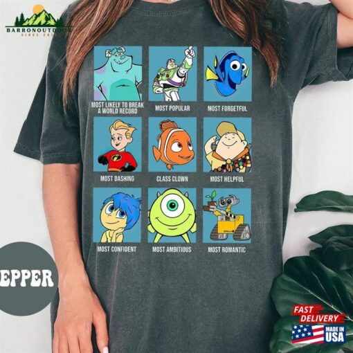 Disney Pixar Shirt Movie Comfort Shirts Unisex Classic