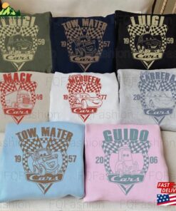 Disney Pixars Cars Characters Group Custom Mc Queen Vintage Shirt Family Matching Shirts Sweatshirt T-Shirt