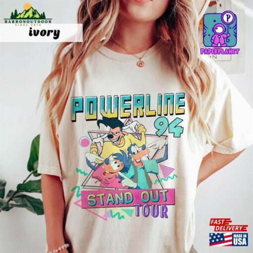 Disney Powerline Stand Out Tour 94 Shirt A Goofy Movie Disneyland Unisex Hoodie