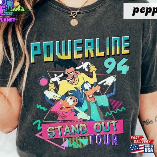 Disney Powerline Stand Out Tour 94 Shirt A Goofy Movie Disneyland Unisex Hoodie