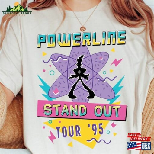 Disney Powerline Stand Out Tour 95 Shirt Vintage Goofy Movie Max Sweatshirt T-Shirt