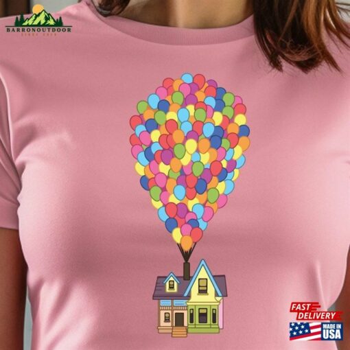 Disney Up Movie Home T-Shirt Carl Russell Balloon Disneyland Trip Shirt Classic Hoodie