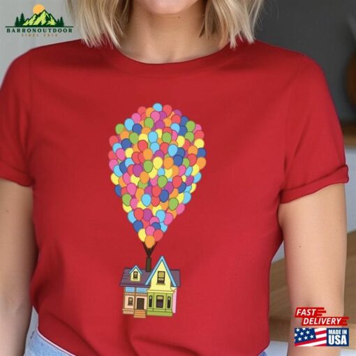 Disney Up Movie Home T-Shirt Carl Russell Balloon Disneyland Trip Shirt Classic Hoodie