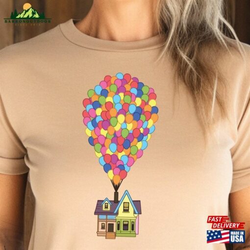 Disney Up Movie Home T-Shirt Carl Russell Balloon Disneyland Trip Shirt Classic Hoodie