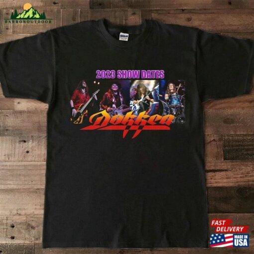 Dokken Tour July 2023 T-Shirt Show Dates Classic