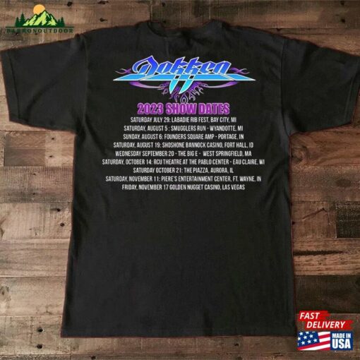 Dokken Tour July 2023 T-Shirt Show Dates Classic