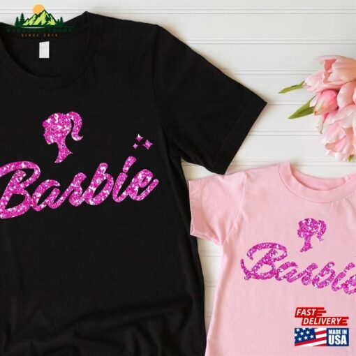 Doll Baby Girl Shirt Glitter Effect Custom Birthday Party T-Shirt Sweatshirt