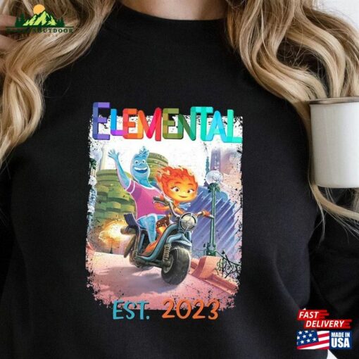 Elemental 2023 Disney Shirt Pixar Characters Sweatshirt Unisex