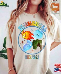 Elemental 2023 Disney Shirt Pixar Comfort Colors Characters Unisex Hoodie