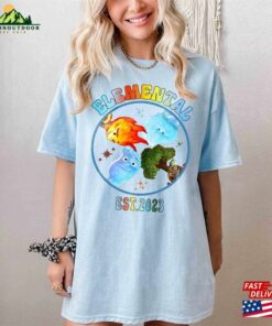 Elemental 2023 Disney Shirt Pixar Comfort Colors Characters Unisex Hoodie 4