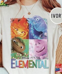 Elemental 2023 Disney Shirts Vintage Pixar Shirt Ember Wade Clod Grale Sweatshirt T-Shirt