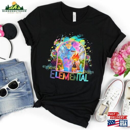 Elemental 2023 Movie Fire Water Air And Earth Disney Pixar Unisex Premium T-Shirt Women Hoodie Sweatshirt