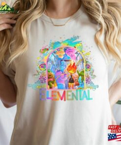 Elemental 2023 Movie Fire Water Air And Earth Disney Pixar Unisex Premium T-Shirt Women Hoodie Sweatshirt