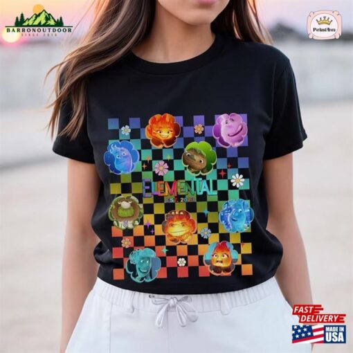 Elemental 2023 Shirt Pixar Characters Movie Unisex Classic