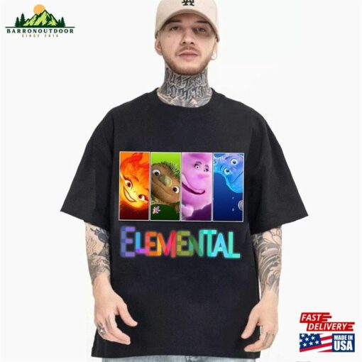 Elemental 2023 Shirt Pixar Disney Ember Wade Clod Grale Classic Unisex