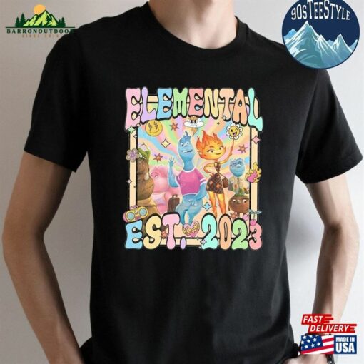 Elemental Est 2023 Shirt Disney Pixar Hoodie Unisex