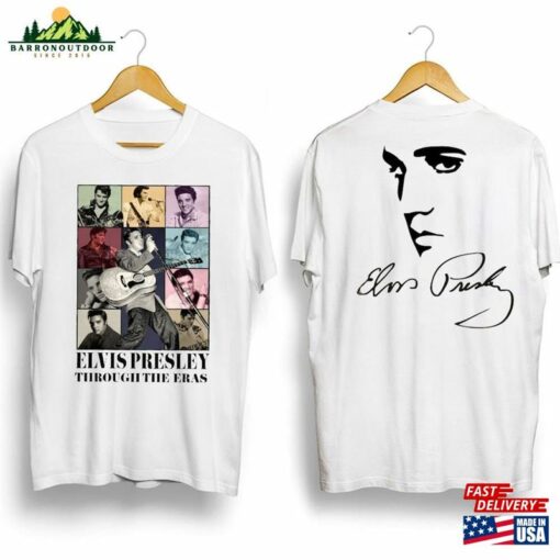 Elvis Presley Through The Eras Shirt Tour King Of Rock And Roll Music Hoodie Sweatshirt