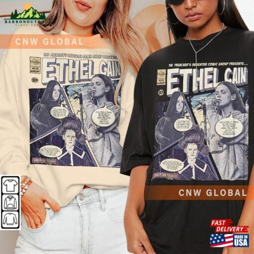 Ethel Cain Comic Shirt 90S Vintage Merch Art Preacher’s Daughter Album Concert Tour 2023 Graphic Tee Gift For Fan V2 Unisex Hoodie