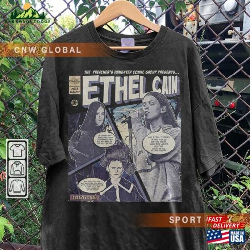 Ethel Cain Comic Shirt 90S Vintage Merch Art Preacher’s Daughter Album Concert Tour 2023 Graphic Tee Gift For Fan V2 Unisex Hoodie