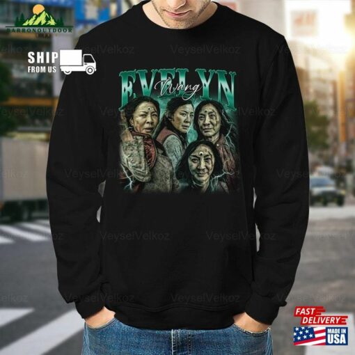 Evelyn Wang Shirt Vintage T-Shirt Movie Oscars 2023 Hoodie Sweatshirt