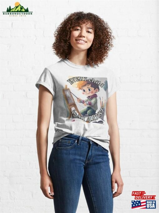 Every Child Is An Artist Illustration Classic T-Shirt Unisex