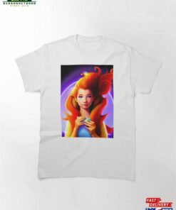 Fiery Queen In Space With Purple Eyes Classic T-Shirt Unisex Hoodie
