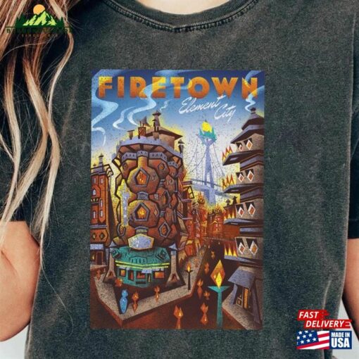 Firetown Elemental City Comfort Colors® Shirt Disney Pixar’S 2023 Classic T-Shirt