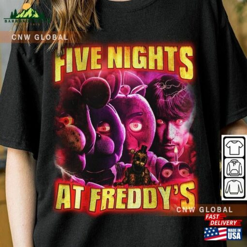 Five Nights At Freddy’s Movie Shirt Halloween Fnaf 2023 Vintage 90S Y2k Graphic Tee T-Shirt Unisex