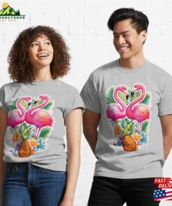 Flamingos And Pinapple Summer Tropical Vibes Classic T-Shirt Unisex Hoodie 2 Flamingos And Pinapple Summer Tropical Vibes Classic T Shirt Unisex Hoodie 3
