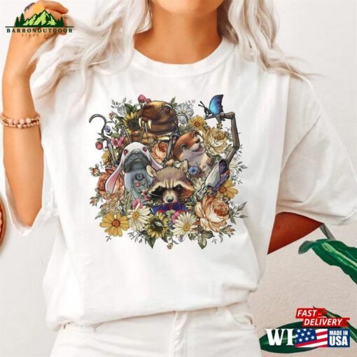 Floral Flower Rocket Raccoon Floor Teefs Lylla Friends Comfort Color 1717 Shirt Unisex Sweatshirt