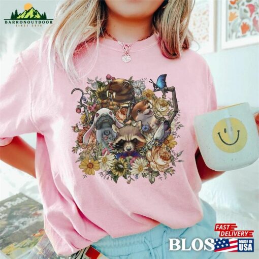 Floral Flower Rocket Raccoon Floor Teefs Lylla Friends Comfort Color 1717 Shirt Unisex Sweatshirt