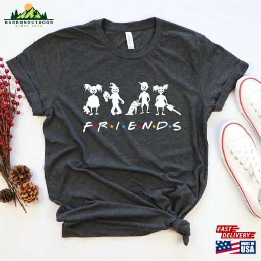 Friends Halloween Shirt Horror Characters Happy Gift Tee Hoodie Unisex