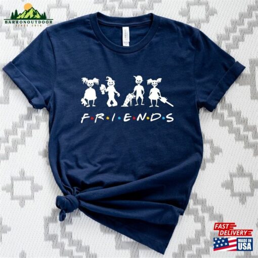 Friends Halloween Shirt Horror Characters Happy Gift Tee Hoodie Unisex