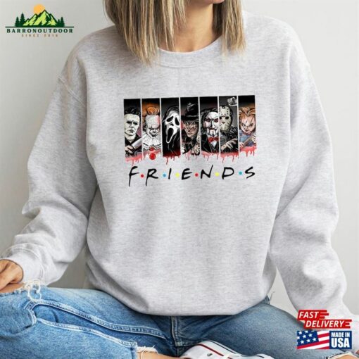 Friends Halloween Shirt Horror Movie Killers T-Shirt Scary Tee Classic