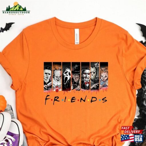 Friends Halloween Shirt Horror Movie Killers T-Shirt Scary Tee Classic